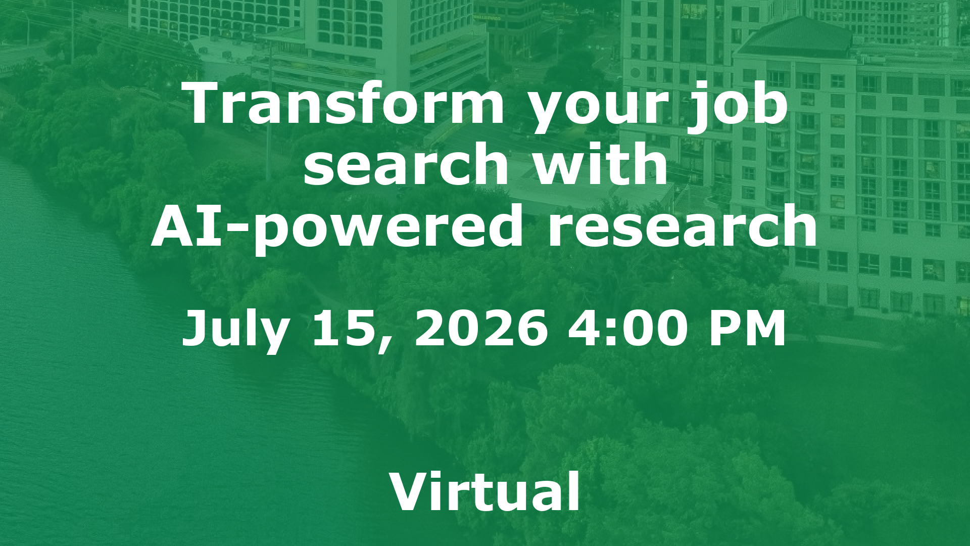 Transform your job search with AI-powered research event image